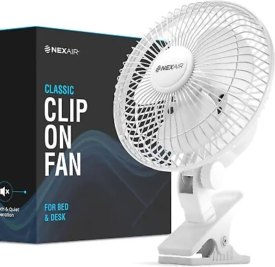 6-Inch Clip On Fan360 Degree RotationTwo Speed Portable Clip Fan With Strong • $30.72
