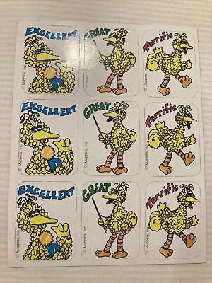 Vintage Muppets Big Bird Sticker Sheet Positive Reinforcement  • $5.50