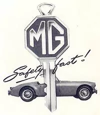 MG Key Blank Vintage Style! Ignition Trunk Door MGA MGB MGTF MGTD MGTC USA Made! • $7.95