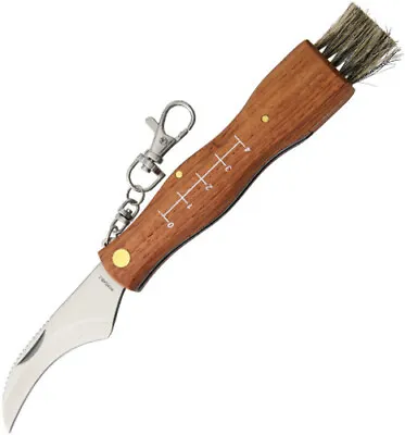 MAM 2.75  Folding Brown Handles Stainless Mushroom Knife • $23.14