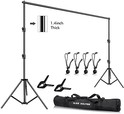 Photo Video Studio 12Ft (W) X 10Ft (H) Heavy Duty Adjustable Photography Backdro • $120.99