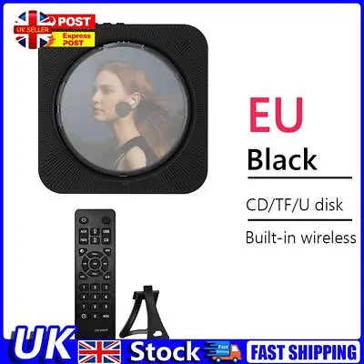 Wall Mount Bluetooth-compatible Stereo Portable CD Multimedia Player (Black EU)  • £41.69