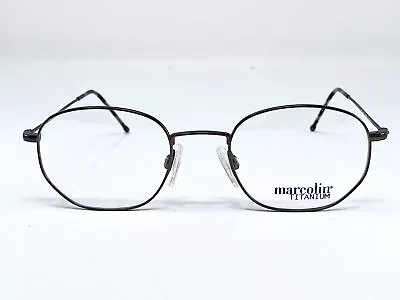 New MARCOLIN 2018 Bronze Titanium Round Unisex Eyeglasses Frame 49-20-140 • $40