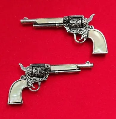 X2 METAL 1/6 Scale Cowboy Pistol Gun Revolver Vintage Marx 12  Action Man Figure • £14.95