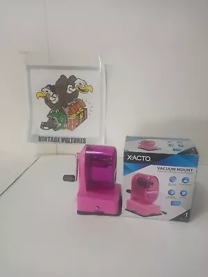 X-Acto Pink Vacuum Mount Manual Pencil Sharpener GA • $8.99