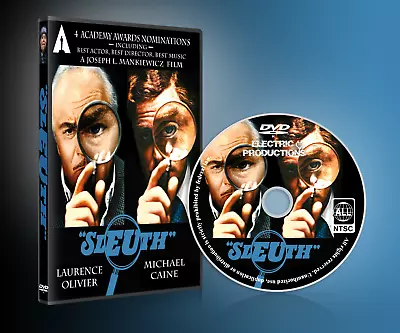 Sleuth 1972 -  Laurence Olivier Michael Caine - Widescreen - A I Remastered • $10.99