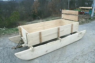 $1799.99 • Buy NEW Amish Hand-made Horse Drawn Wooden Sled 115x47x47 Ash And Oak