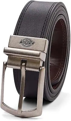 Dickies Men's 1.37 In (35MM) Wide Reversible Jean Belt Black-Brown • $19.99