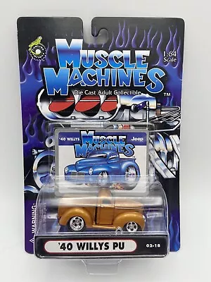 Muscle Machines 1940 Willys PU Bronze 02-18 1/64 Scale FREE SHIPPING • $12.27