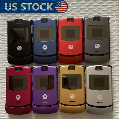 Motorola RAZR V3 Unlocked Flip GSM Bluetooth MP4 Video Unlocked Mobile Phone • $33