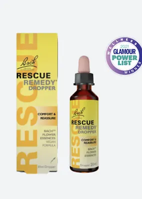 £9.50 • Buy 🌈VEGAN Bach Rescue Remedy Dropper  Comfort & Reassure 20ml 200 Uses NEW SEALED