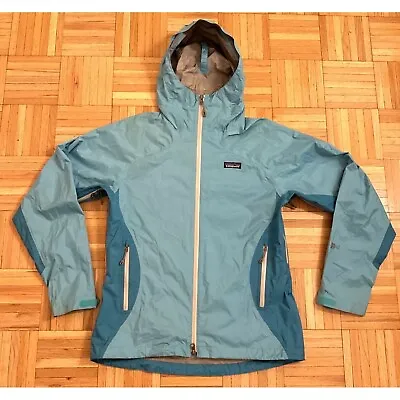Patagonia Torrentshell H2NO Jacket Womens Medium Blue Full-Zip Rain Wind Hooded • $42.83