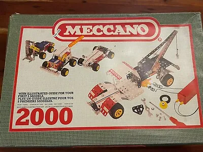 VINTAGE MECCANO 2000 SET IN BOX Incomplete For Spares • £9.99