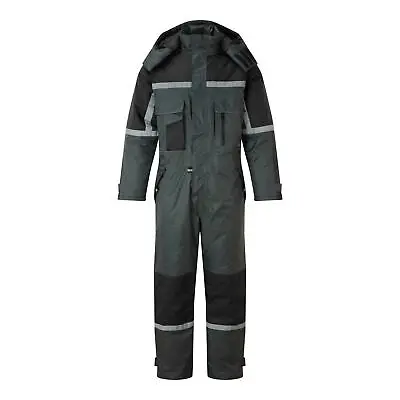 Fort Orwell Waterproof Padded Lined Hooded Reflective Winter Coverall #325 • £67.96