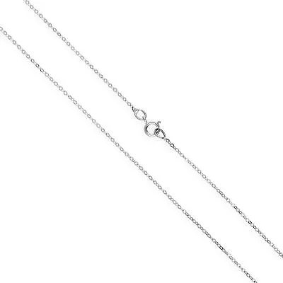 £29.75 • Buy 9ct White Gold Trace Chain 16, 18 And 20 Inches - 9K WHITE GOLD