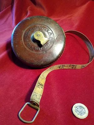 £9.99 • Buy Vintage John Rabone & Sons Leather Cased 66 Ft Measuring Tape