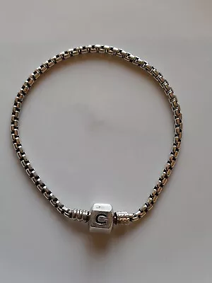 Rare Chamilia 925 Silver Snap Clasp Box Chain Charm Bracelet 19cm  • £34.99