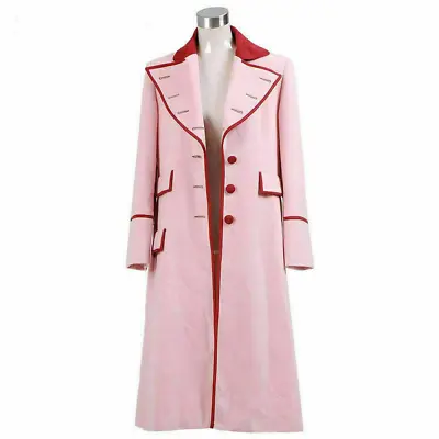 £45.60 • Buy Doctor Who Fifth Doctor Romana Long Pink Cashmere Trench Coat Cosplay Costume
