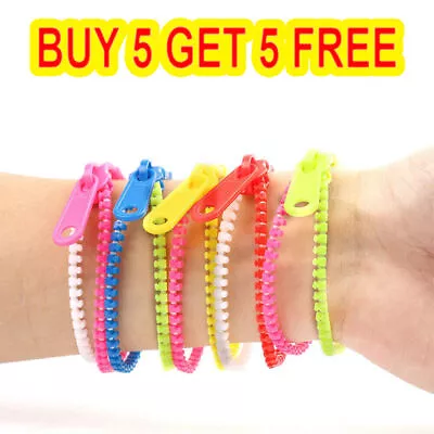 Sensory-Zipper Fidget Bracelet Zip Stim Toys Stress Anxiety Relief Autism • £2.39