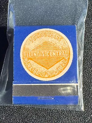 Matchbook - Illinois Central Railroad - For 100 Years -  Unstruck! • $12.99