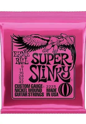 Ernie Ball Super Slinky Electric Guitar Strings 9-42 Gauge • $10.98