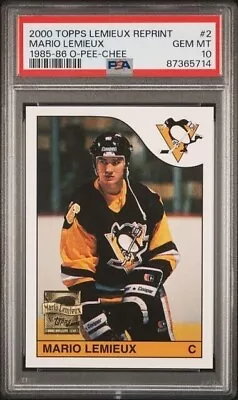 2000 Topps Lemieux Rc Reprint #2 Mario Lemieux 1985-86 O-pee-chee • $184.44