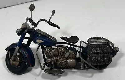 Vintage Handmade Metal Motorcycle Harley Davison Style Art Sculpture Figure • $24.99