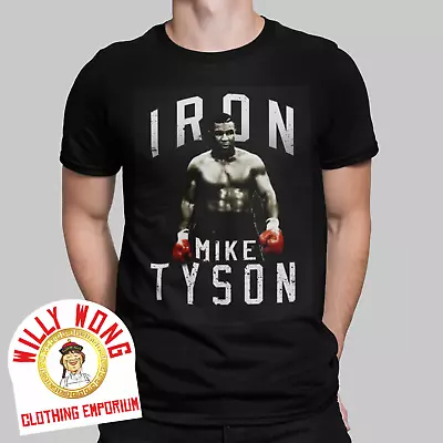 Iron Mike Tyson T-Shirt 80s 90s Boxing Champion World Tee Fighter MMA Gym Tee UK • £10.23