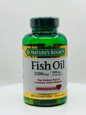 $15.88 • Buy Natures Bounty Fish Oil 1200 Mg Softgels Omega-3 120ct