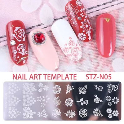 Nail Art Stamp Stencil Stamping Template Plate Set Tool Stamper Design Kit • $4.46