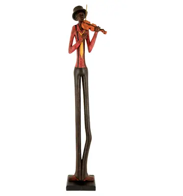 Jazz Band Range | Standing Tall Resin Violinist Figurine | Violin Player • £31.95