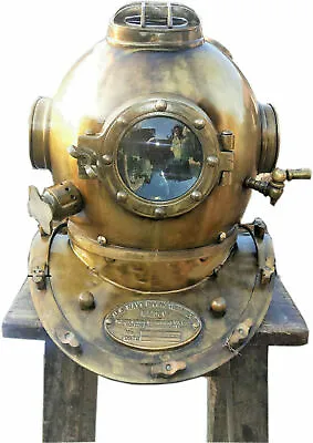 Diving Helmet US Navy Mark V Deep Sea Marine Divers Antique Scuba SEA Divers  • $194.69