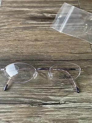 Vintage Silhouette 6482/40 6051 Silver Oval Glasses Frames Eyeglasses 45-20 G134 • $61.19