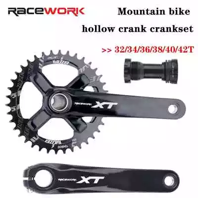 Mtb Bicycle Hollow Crank Crankset For Candle Pe 2 Crowns Bicycle Connecting Rods • $94.62