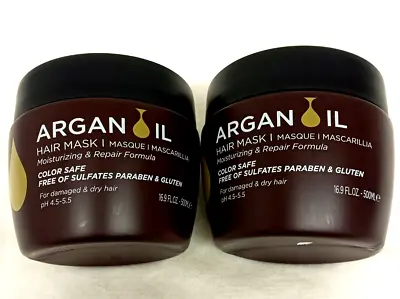 2- 16.9Oz  Luseta Argan Oil Hair Mask - Damaged & Dry Hair - Color Safe Repair • $40.66