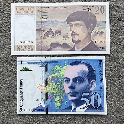 50  And 20 Francs Banknote • £10
