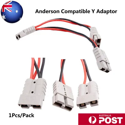 $14.93 • Buy 1x 50 Amp Anderson Plug Connector Double Y Adaptor 1 To 2 6mm Automotive Cable