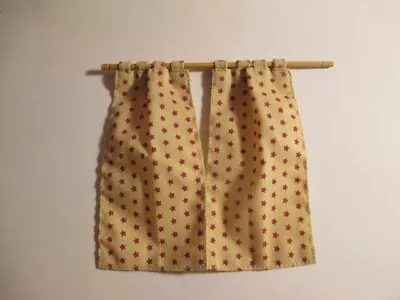 Dollhouse Miniature Pair Of Star Curtains • $2