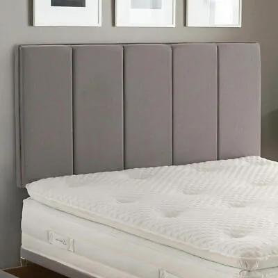 Linen Headboard 26inch Height Vertical Panel Upholstered Fabric Bed Headboard • £49.95