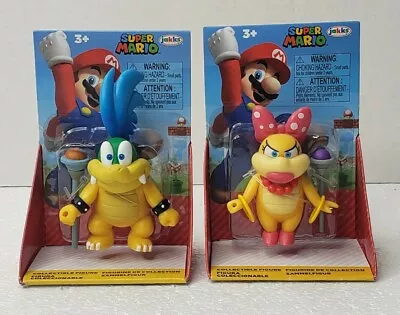 Super Mario Wendy Larry Koopa 2.5  Nintendo Figures Jakks 2021 Set Lot Of 2 NEW • $16.19