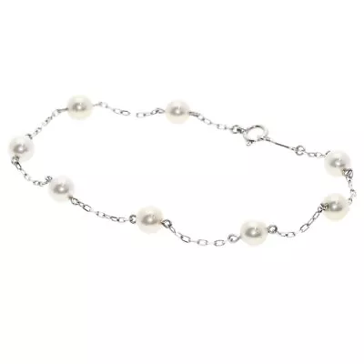 MIKIMOTO   Bracelet Station Akoya Pearl K18 White Gold • $431