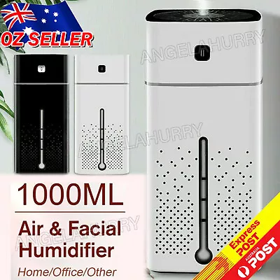 $16.99 • Buy 1L Ultrasonic Air Humidifier Mist Aroma Diffuser Oil Purifier LED Light USB NEW