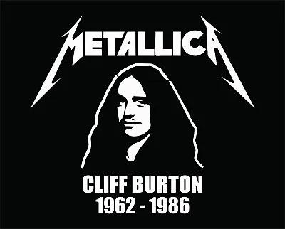 CLIFF BURTON Memorial Vinyl Decal Sticker METALLICA • $3.99