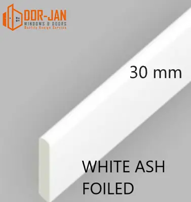 £9.29 • Buy 30mm WHITE ASH UPVC Plastic Trim Cloaking Fillet Window Bead - 1m - 5m COILED