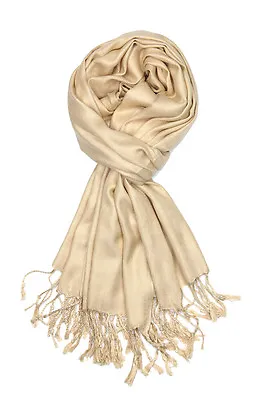 Soft Silky Solid Pashmina Scarf Shawl Wrap Evening Wedding Bridesmaid Cashmere • £7.71
