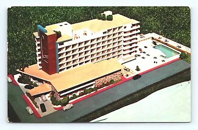  THE LUCERNE MIAMI BEACH FLORIDA Architectural Model  Curt Teich Color  1956 • $11.99