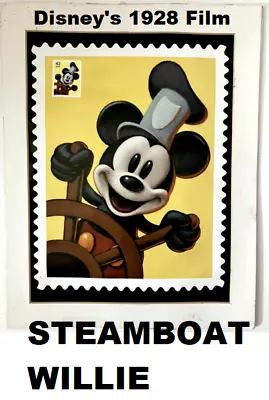 '08 USA 42c The Art Of Disney Imagination Steamboat Willie Stamp 11x14  Poster • $22.95