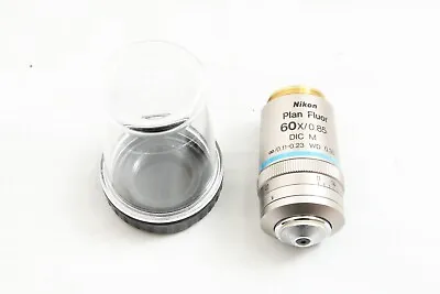 Nikon Plan Fluor 60x 0.85 DIC M ∞/0.11-0.23 WD 0.30 Microscope Objective #4784 • $997