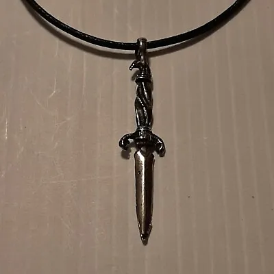 KNIFE DAGGER Pewter Pendant Charm / 26  Adjustable Necklace • $11.99