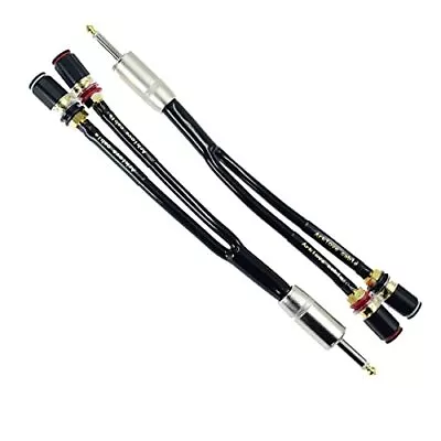 2packs 12awg Plug Male Ts Mono 1/4 Inch To Banana Female 4mm Speaker Adapter ... • $36.21